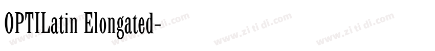 OPTILatin Elongated字体转换